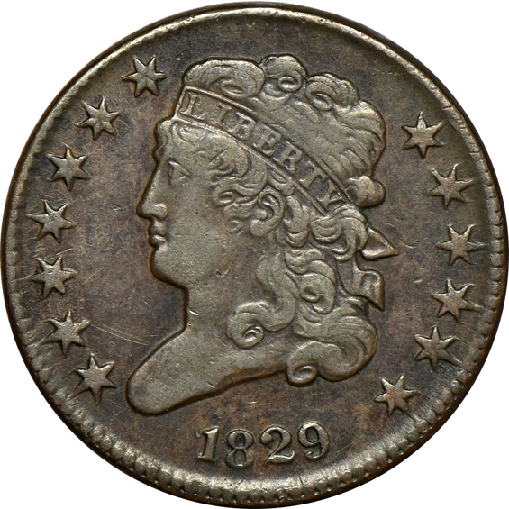 Ten different half-cents