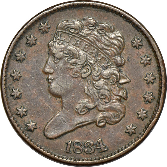 Ten different half-cents