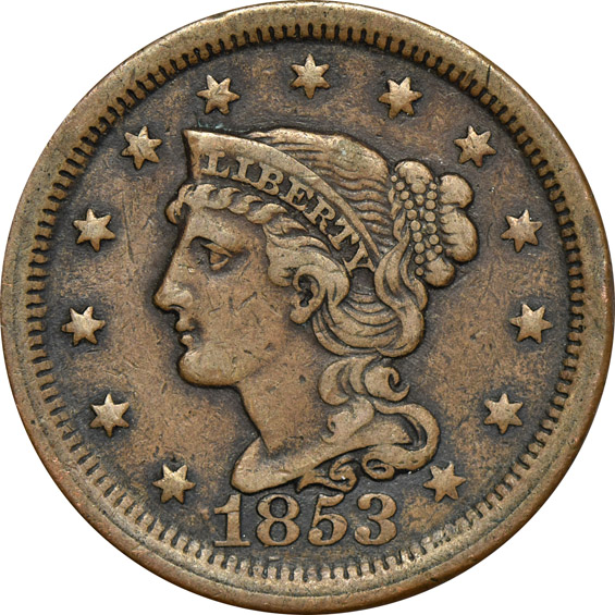 Collection of 44 large cents