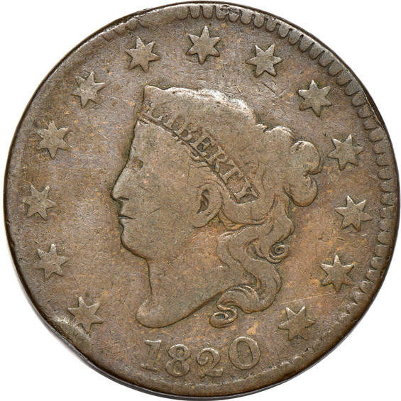 Collection of 44 large cents