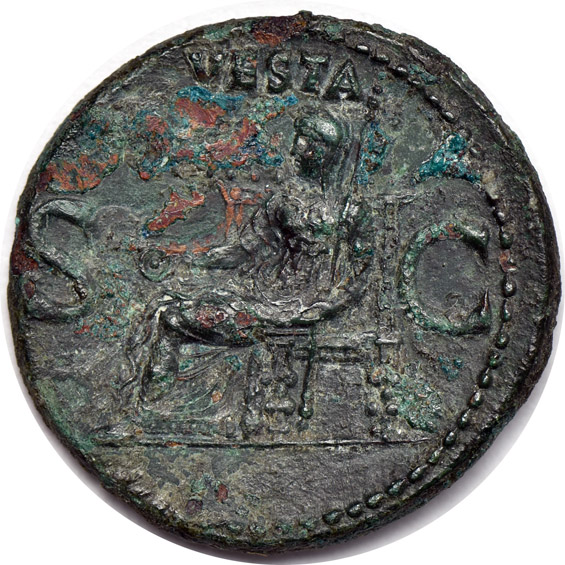 Roman Empire - 37 - 41 AD Bronze As Caligula XF