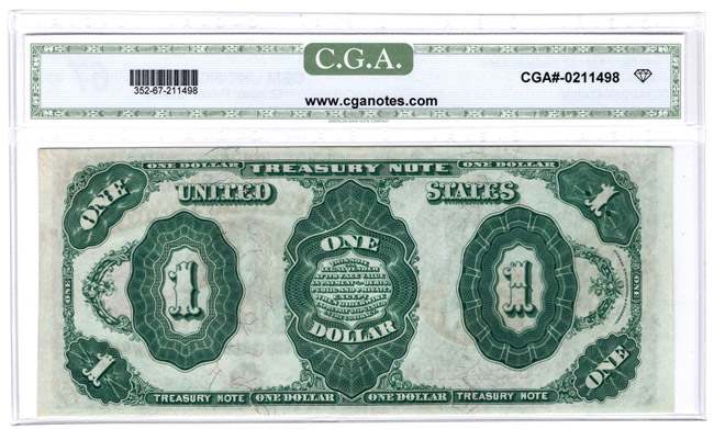 1891 $1 Fr# 352 - CGA GemCU-67 Original Paper Quality