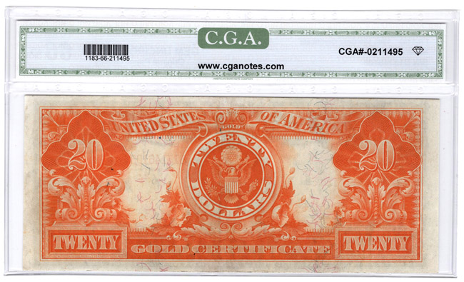 1906 $20 Fr# 1183 - CGA GemCU-66 Original Paper Quality