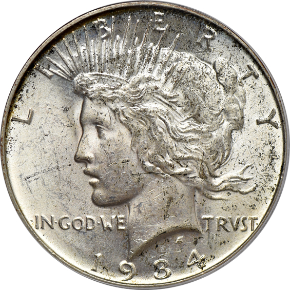 Five 1934-D PCGS MS-63 CAC