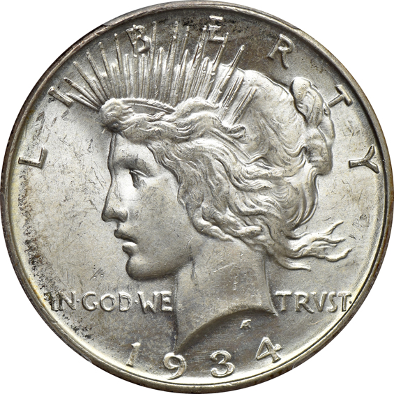 Five 1934-D PCGS MS-63 CAC