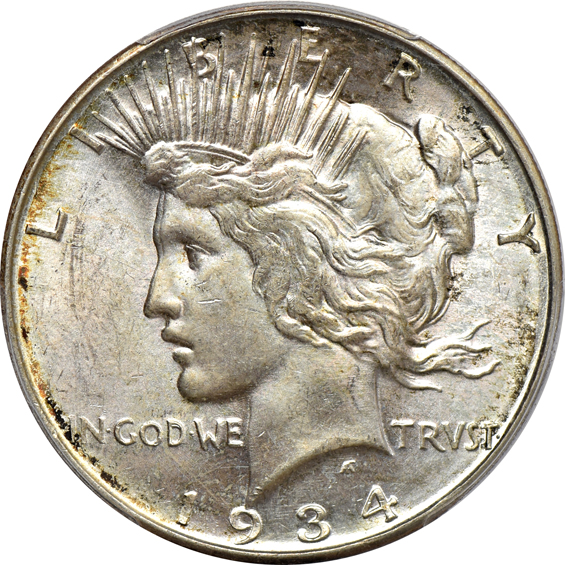 Four 1934-D PCGS MS-64 CAC