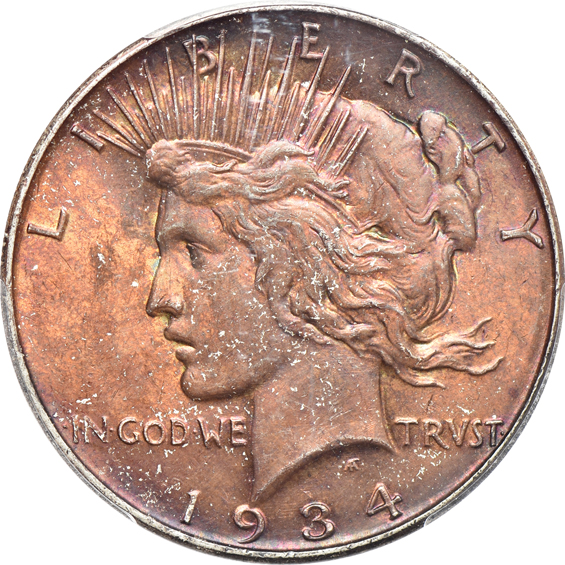 Five 1934-D PCGS MS-64