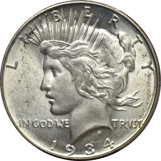 Five 1934-D PCGS MS-64