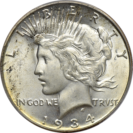 Five 1934-D PCGS MS-64