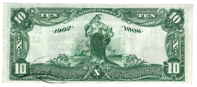 1902 $10 Blue Seal Date Back - St. Louis, MO Charter #4178 - XF