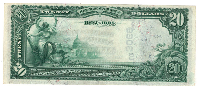 1902 $20 Blue Seal Date Back - New Orleans, LA Charter #3069 - CU