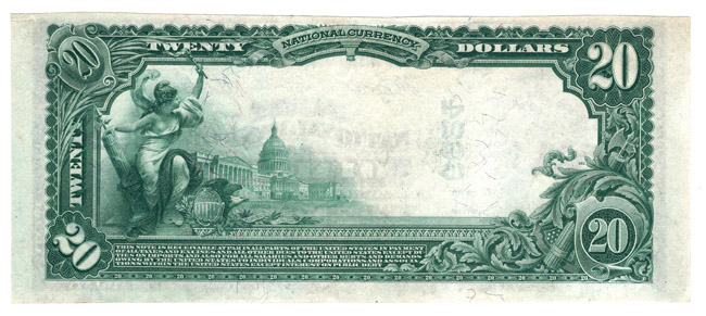 1902 $20 Blue Seal - O'Fallon, IL Charter #6924 - CU/cut
