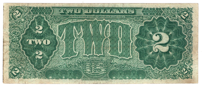 1890 $2 Fr# 353 - VF