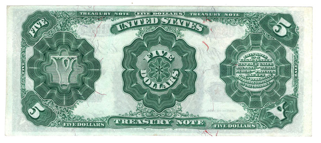 1891 $5 Fr# 363 - XF