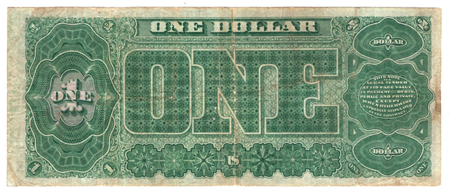 1890 $1 Fr# 348 - VF