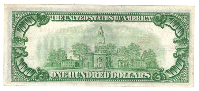 1928 $100 Fr# 2405 - XF