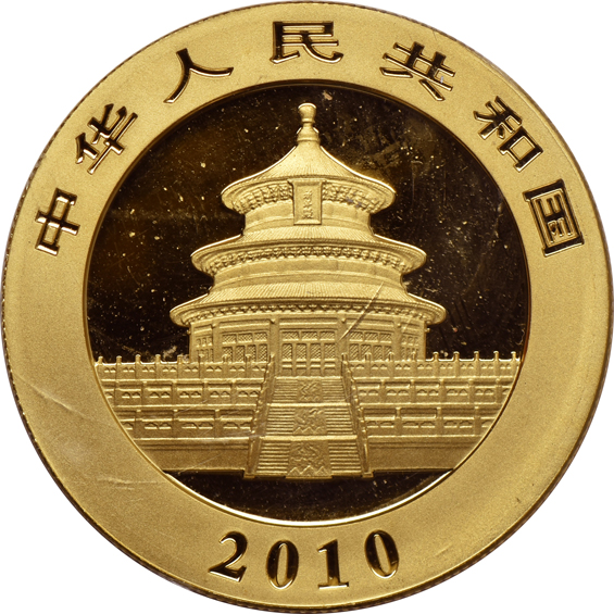China - 2010 500 yuan 1oz gold Panda, sealed
