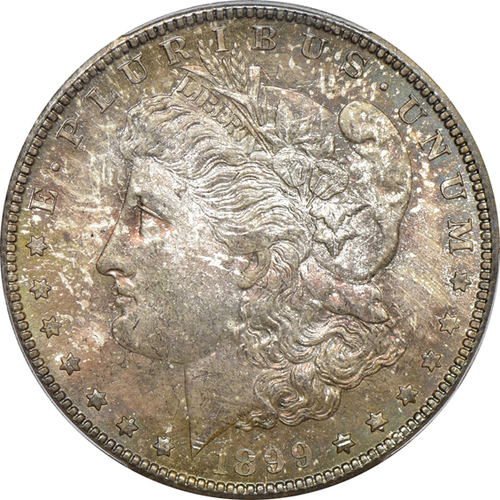 Five toned 1899-O certified by PCGS
