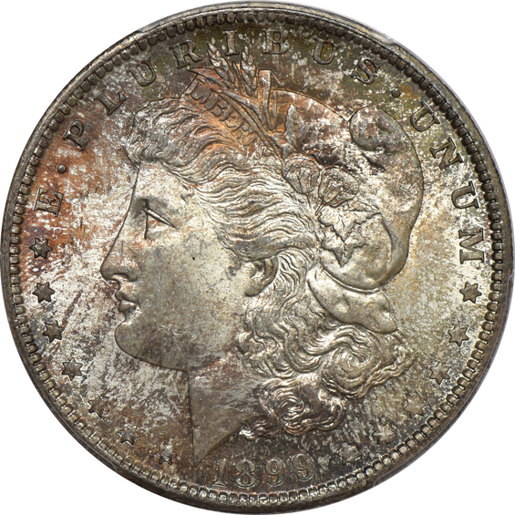 Five toned 1899-O certified by PCGS