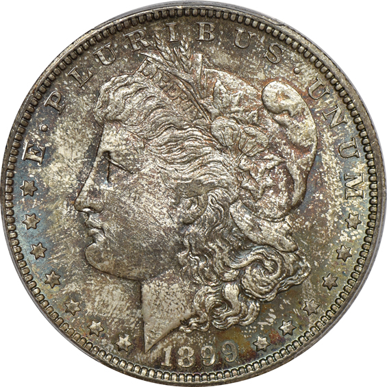 Five toned 1899-O certified by PCGS