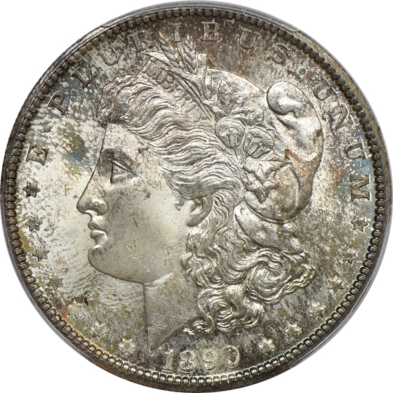 Five toned 1899-O certified by PCGS