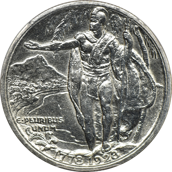1928 Hawaiian PCGS UNC details/cleaned