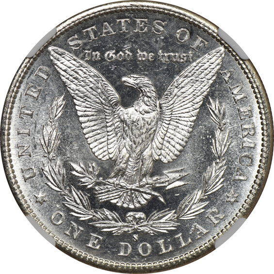 1881-S PCGS MS-65 CAC, 1881-S NGC MS-66, and an 1887 NGC MS-66