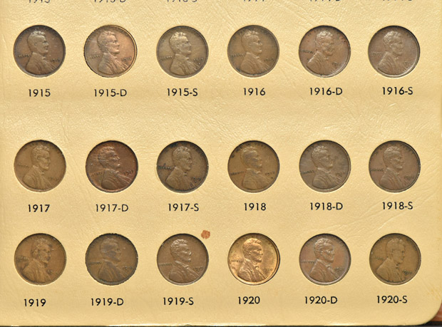 Complete collection of Lincoln cents, including proof-only issues, through 2007-S, in a Dansco 8100 album