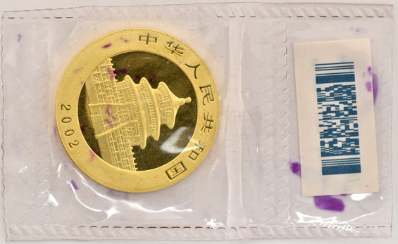 China - 2002 and 2006 500 yuan 1oz gold Panda, both sealed