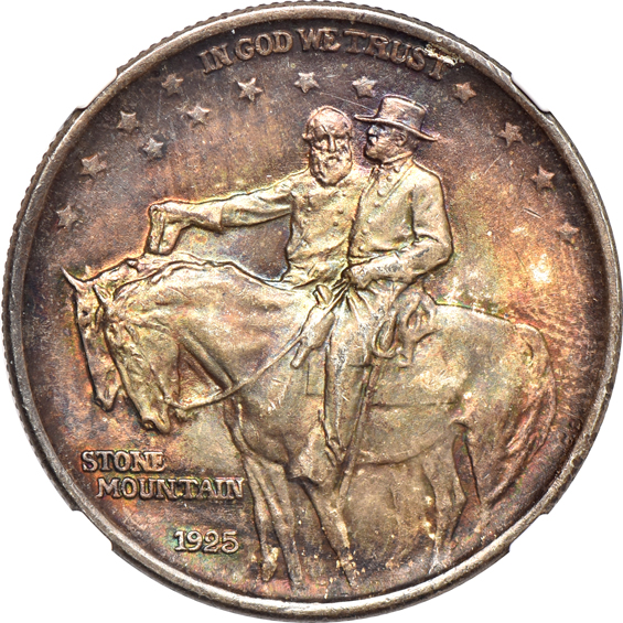 Three toned 1925 Stone Mountain, all NGC MS-65