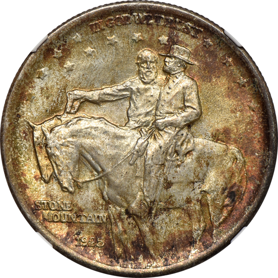 Three toned 1925 Stone Mountain, all NGC MS-65