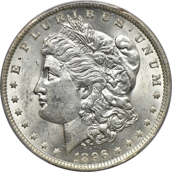 1894-S AU-53, and an 1896-O AU-58, both PCGS