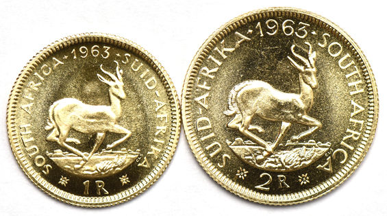 South Africa - 1963 "long" proof set, nine coins