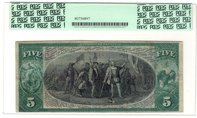 1875 $5 - Boston, MA Charter #525, Star - PCGS VF-30 Reengraved Face Plate