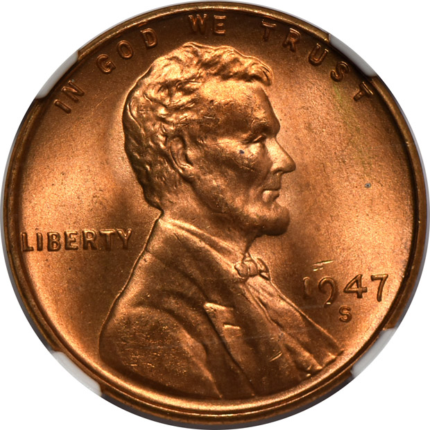 Six 1947-S NGC MS-67 RD