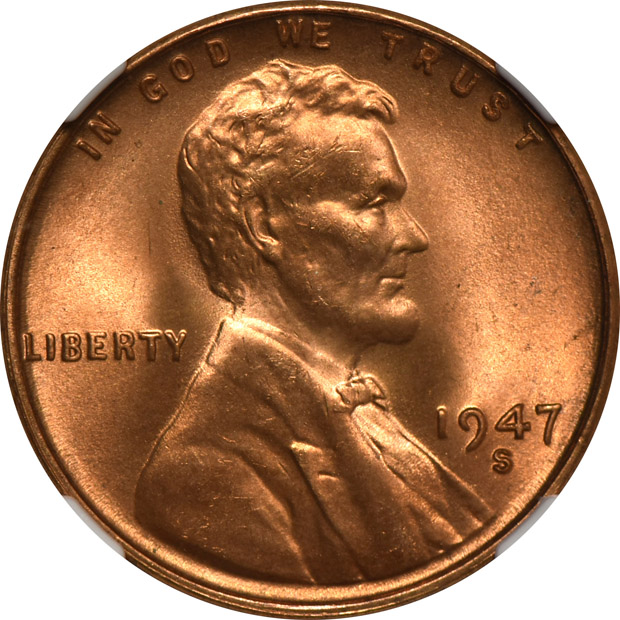Six 1947-S NGC MS-67 RD