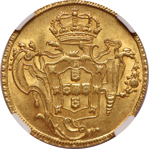 Brazil - 1768-R 6400 reis - NGC MS-61