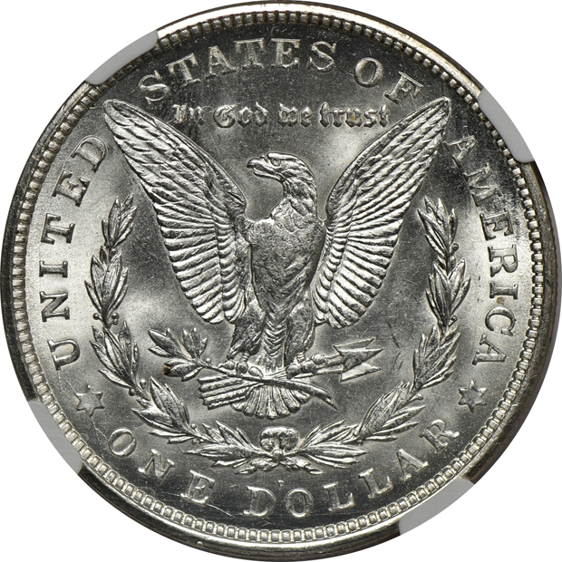 Two 1921-D Morgan NGC MS-65, one CAC