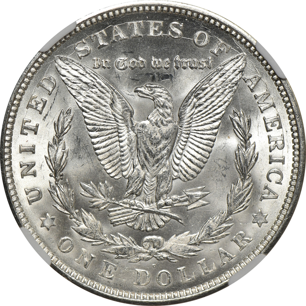 Two 1921-D Morgan NGC MS-65, one CAC