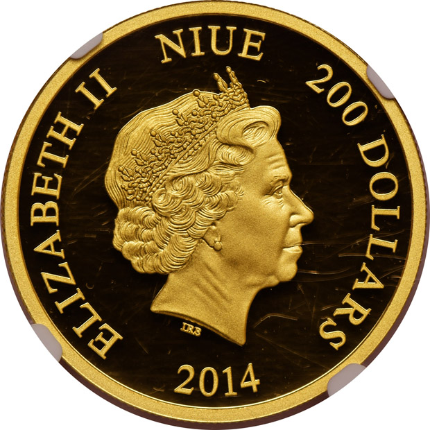 Niue - 2014 1oz Gold $200 Disney Characters Donald Duck NGC PR-69