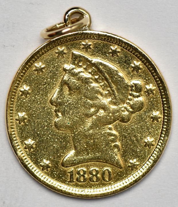 Four gold love tokens