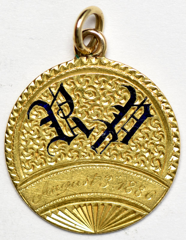 Four gold love tokens