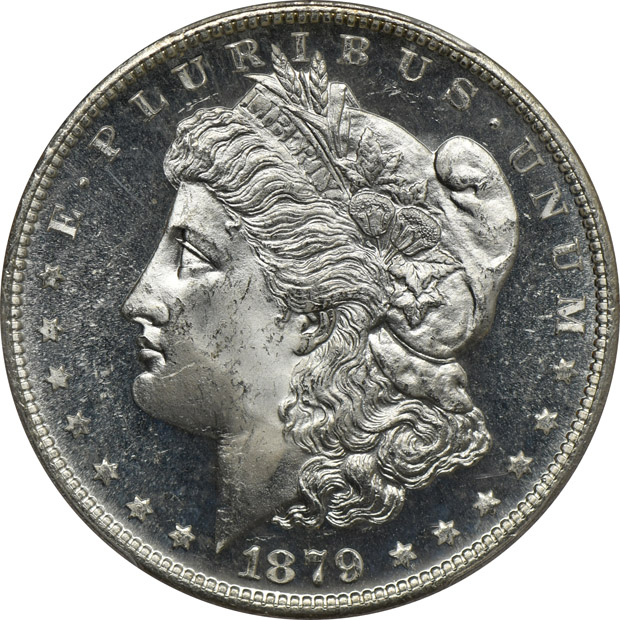 1879-S MS-65PL, and an 1883-CC MS-64PL, both PCGS