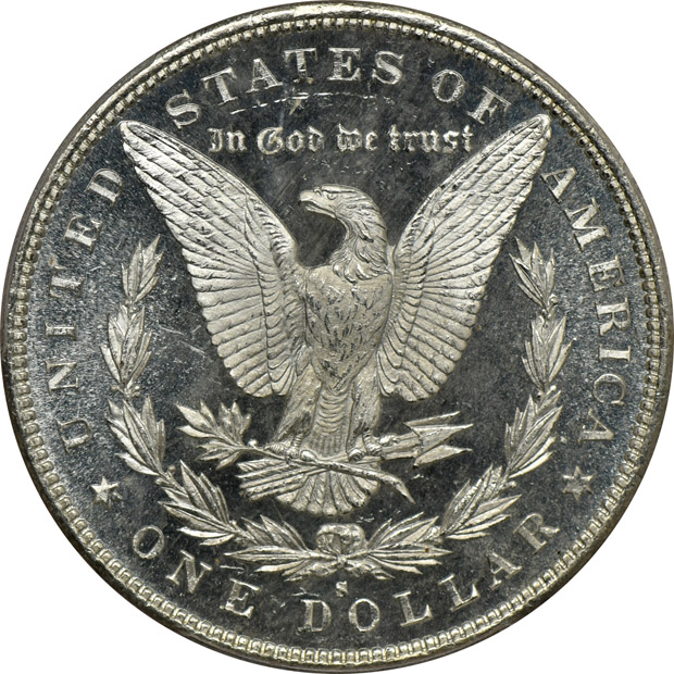 1879-S MS-65PL, and an 1883-CC MS-64PL, both PCGS