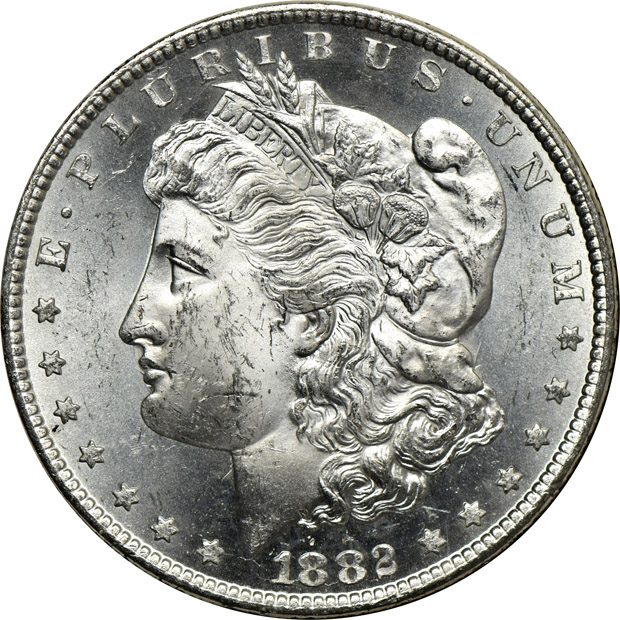 1882-CC GSA MS-63, and an 1883-CC GSA MS-64+, both NGC CAC