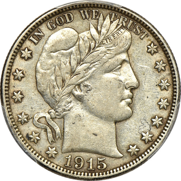 1915-D PCGS XF-40, and a 1915-S NGC F-15, both CAC