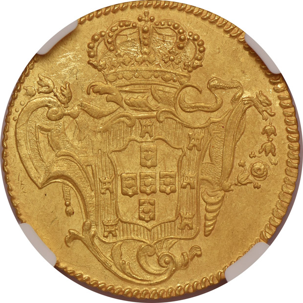 Brazil - 1752-R 6400 Reis - NGC UNC details/sea salvaged