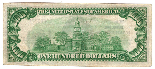 1929 $100 Type 1 - Washington, IN Charter #2043 - VF