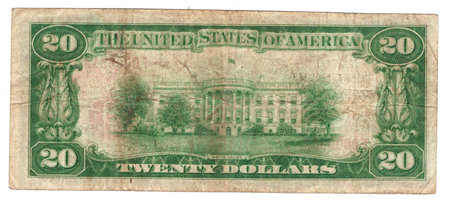 1929 $20 Type 1 - Brunswick, MO Charter #4083 - F