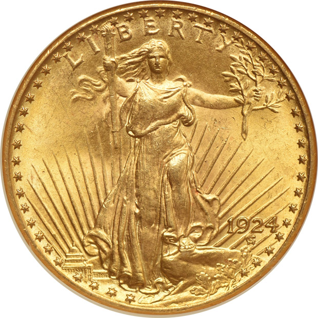 1924 NGC MS-64 and a 1925 PCGS MS-64+, both CAC